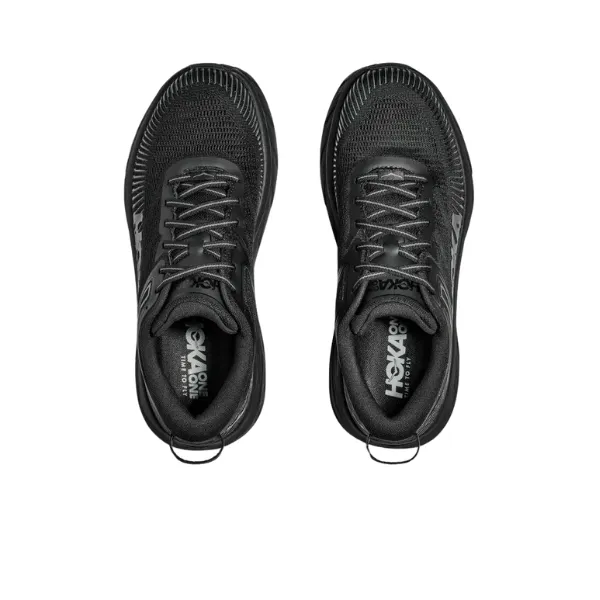 HOKA Women's Bondi 7 (Wide Width) Black/Black daily comfort