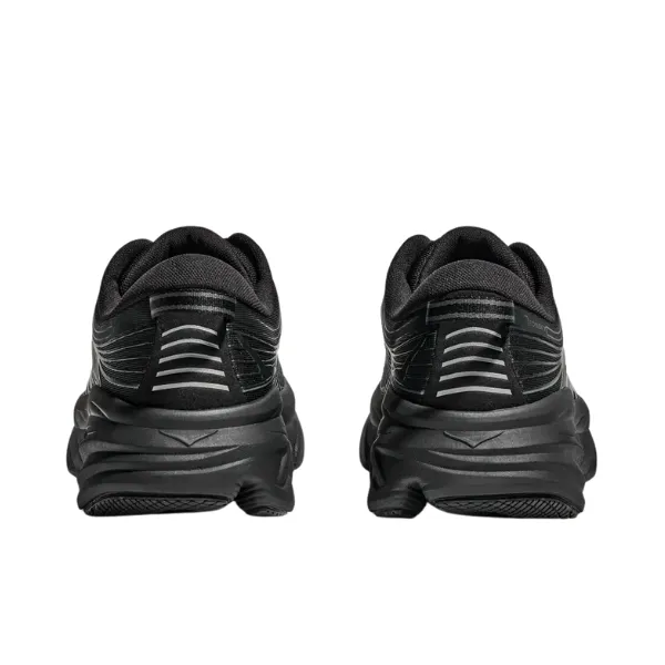HOKA Women's Bondi 7 (Wide Width) Black/Black heel cloud