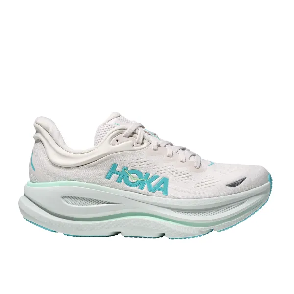 Hoka Women's Bondi 9 White/Blue errands run