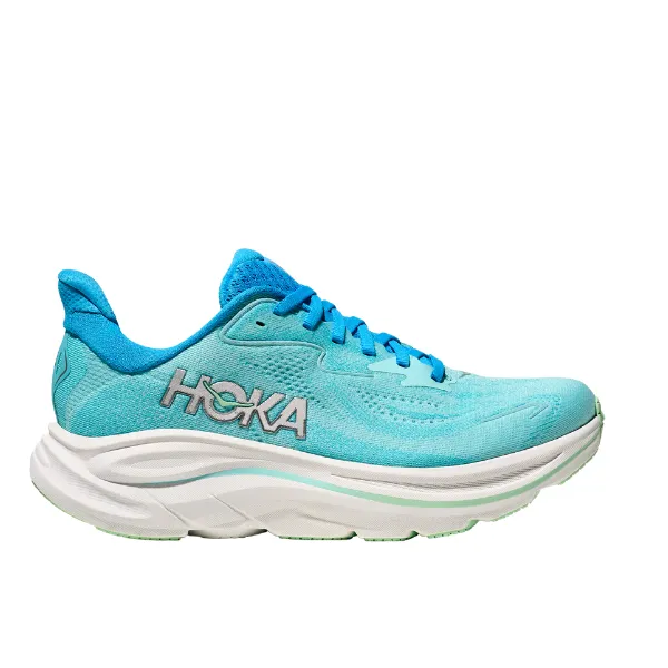 Hoka Women's Clifton 10 Wide Blue/White Soft Landing