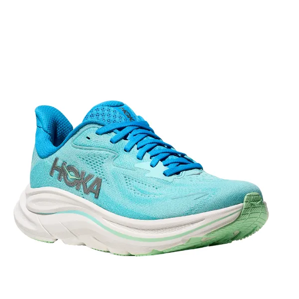 Hoka Women's Clifton 10 Wide Blue/White Chill Day