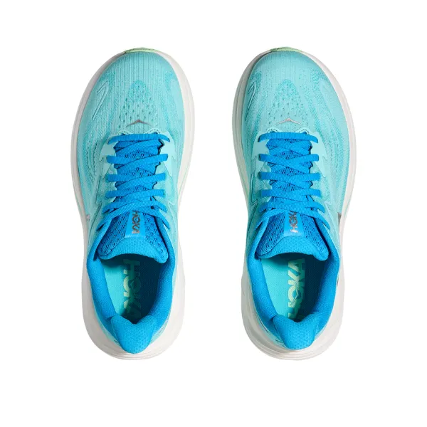 Hoka Women's Clifton 10 Wide Blue/White Peak Comfort