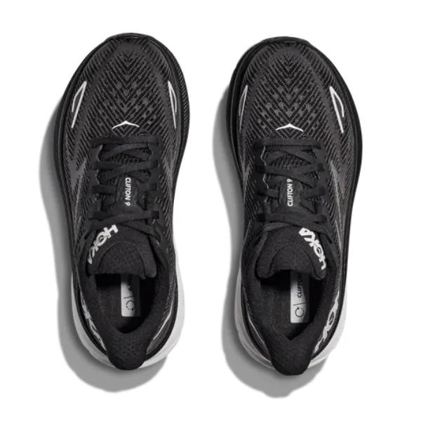 HOKA Women's Clifton 9 Wide Black / White Chill Vibes