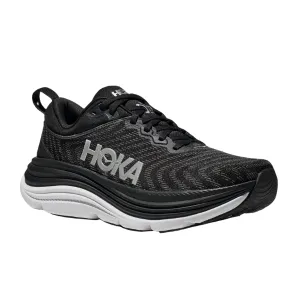 HOKA Women's Gaviota 5 (Medium) Black/White style walk