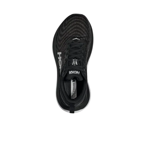 HOKA Women's Gaviota 5 (Medium) Black/White firm cushion