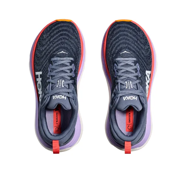 HOKA Women's Gaviota 5 Wide Anchor/Grapefruit easy hour