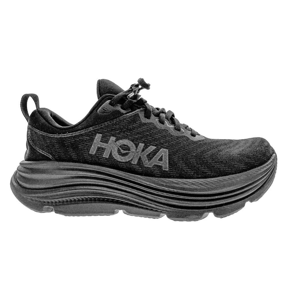 HOKA Women's Gaviota 5 Wide Black smooth mood