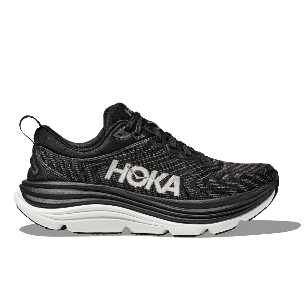 HOKA Women's Gaviota 5 Wide Black/White happy soul