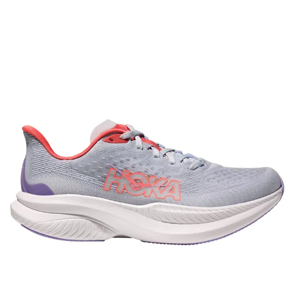 HOKA Women's Mach 6 Wide Grey/Orange arch support