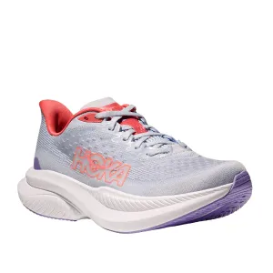 HOKA Women's Mach 6 Wide Grey/Orange dust guard