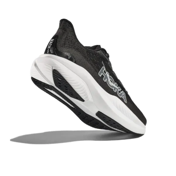 HOKA Women's Mach 6 (Wide Width) Black/White Rush Hour
