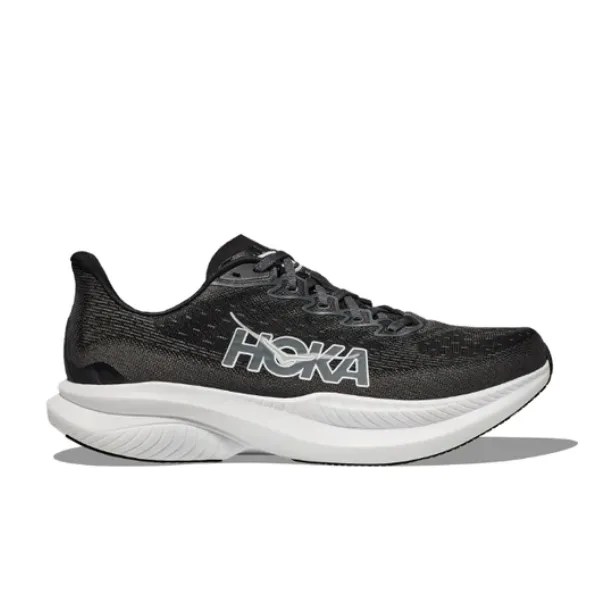 HOKA Women's Mach 6 (Wide Width) Black/White Clean Cut