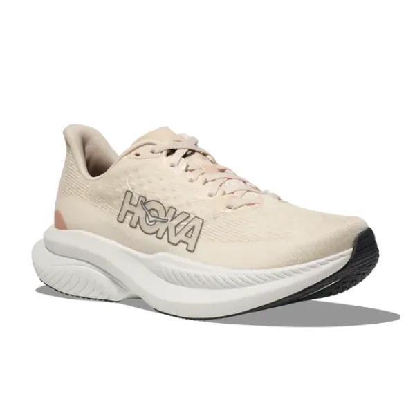 HOKA Women's Mach 6 (Wide Width) Vanilla office casual