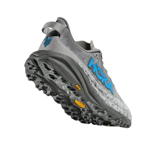 HOKA Women's Speedgoat 6 Stellar Grey/Asteroid Wide relaxed foot