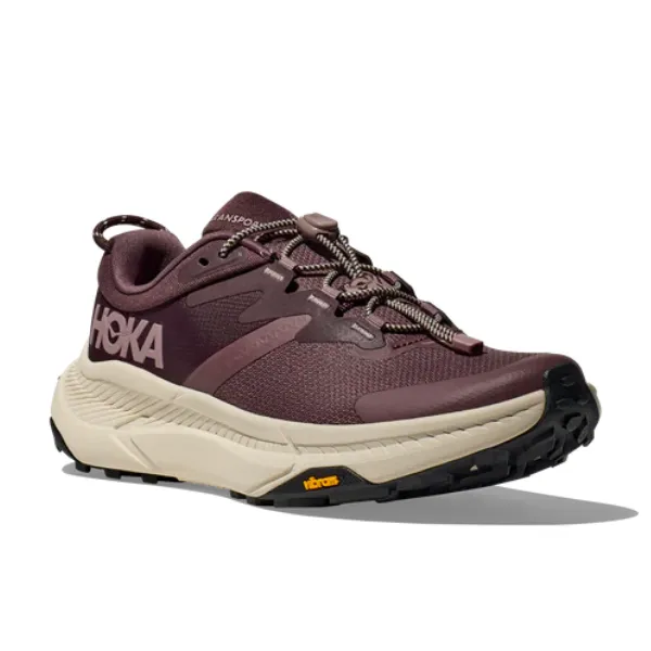 HOKA Women's Transport Smoky Quartz/Oat Milk/Purple stylish edge