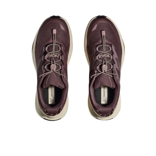 HOKA Women's Transport Smoky Quartz/Oat Milk/Purple Casual Flex