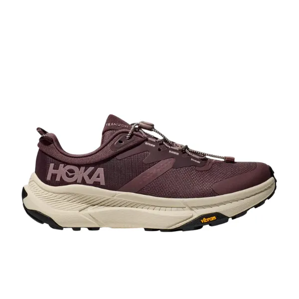 HOKA Women's Transport Smoky Quartz/Oat Milk/Purple city vibe
