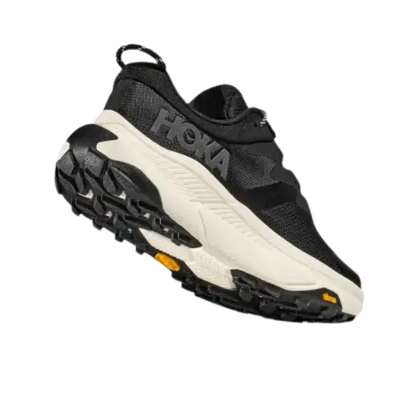 HOKA Women's Transport (Wide Width) Black/White explore vibe