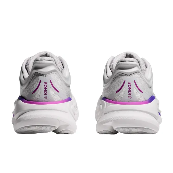Hoka Women's Wide Bondi 9 Cosmic Grey/White breath zone