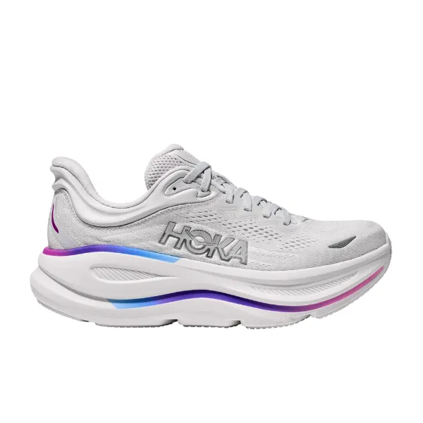 Hoka Women's Wide Bondi 9 Cosmic Grey/White style pulse