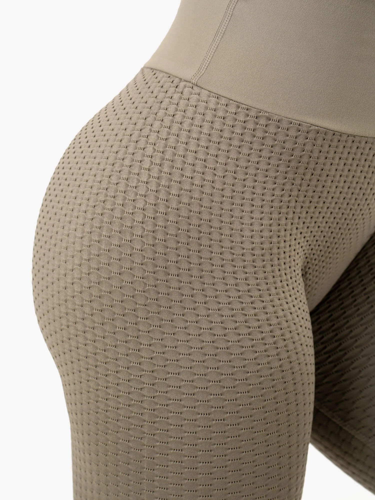 Honeycomb Scrunch Seamless Leggings - Khaki Temperature control