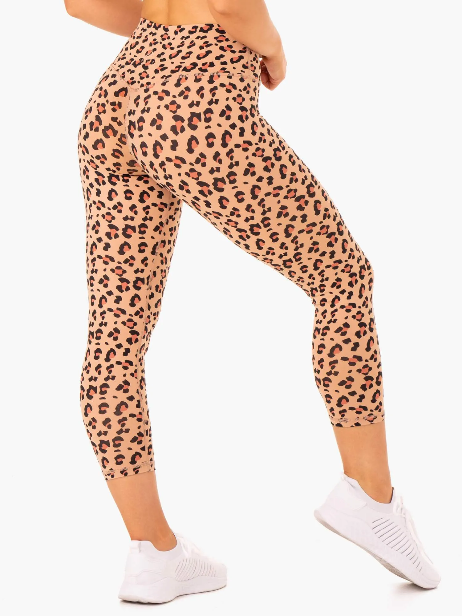 Hybrid 7/8 Leggings - Tan Leopard Flexibility gear