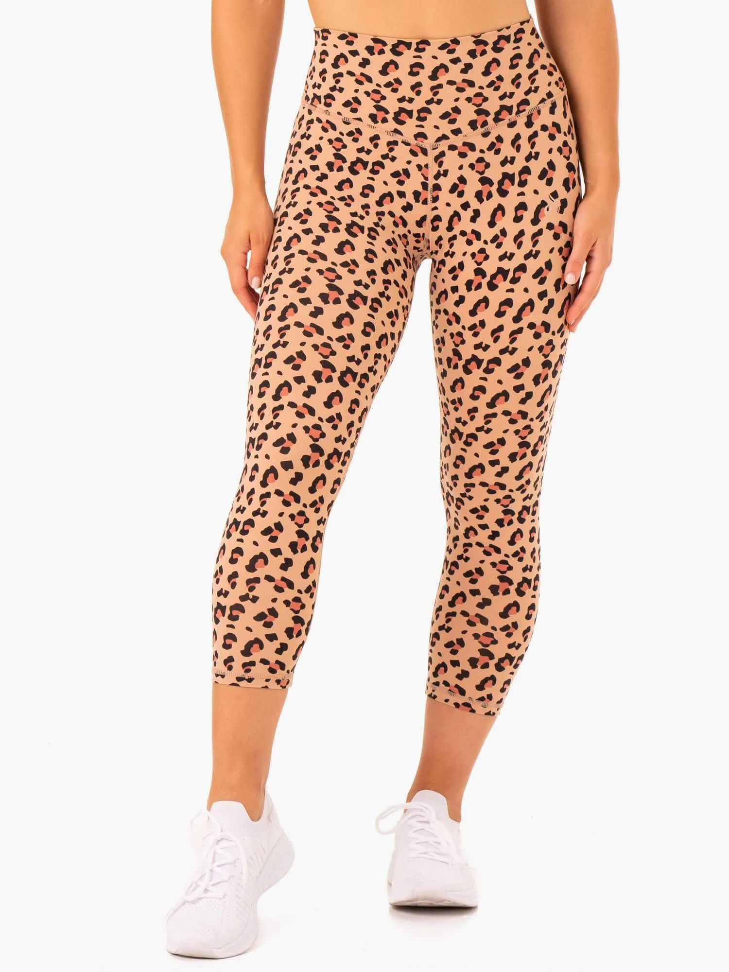 Hybrid 7/8 Leggings - Tan Leopard Street style