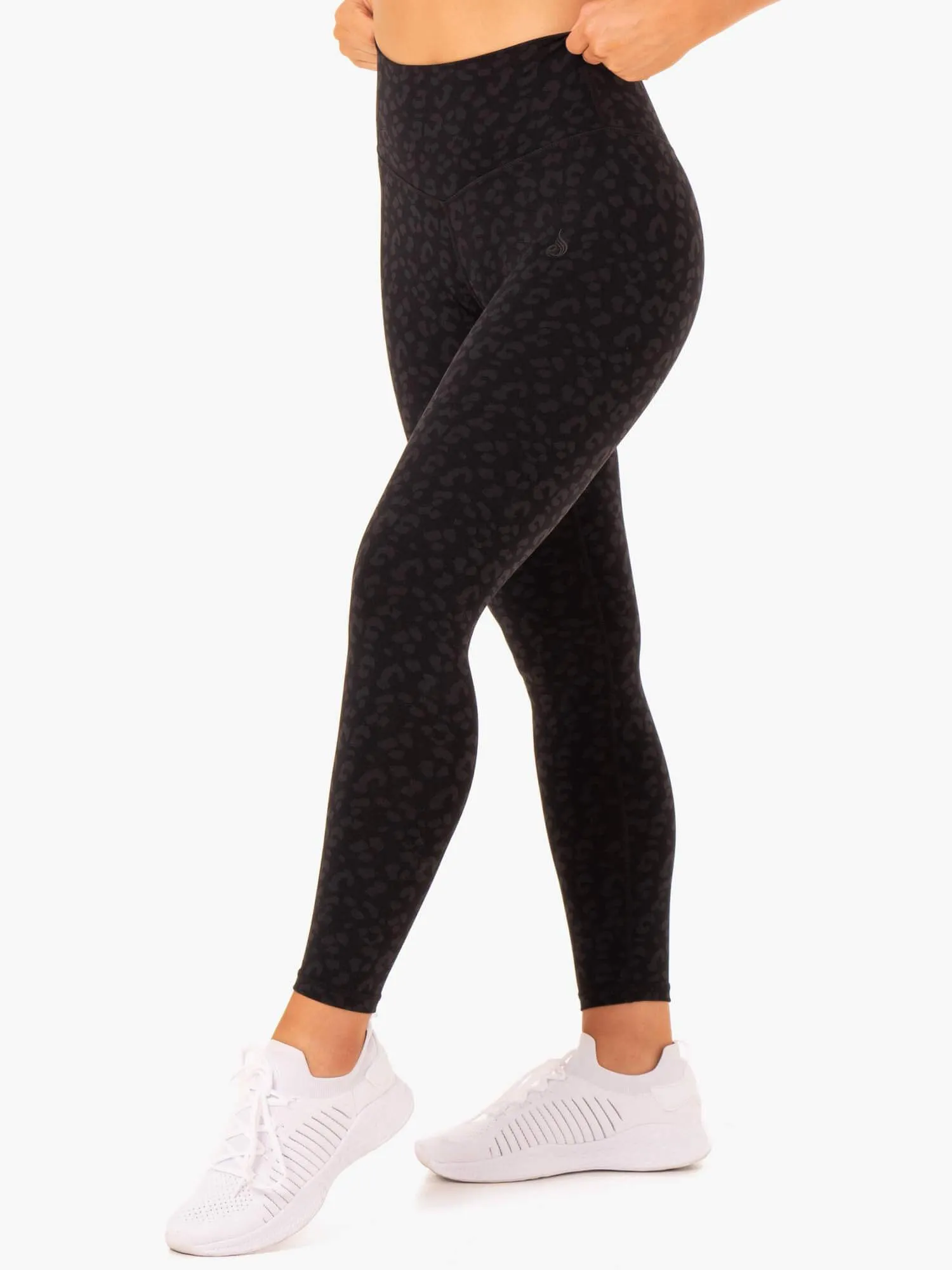 Hybrid Full Length Leggings - Black Leopard Active lifestyle