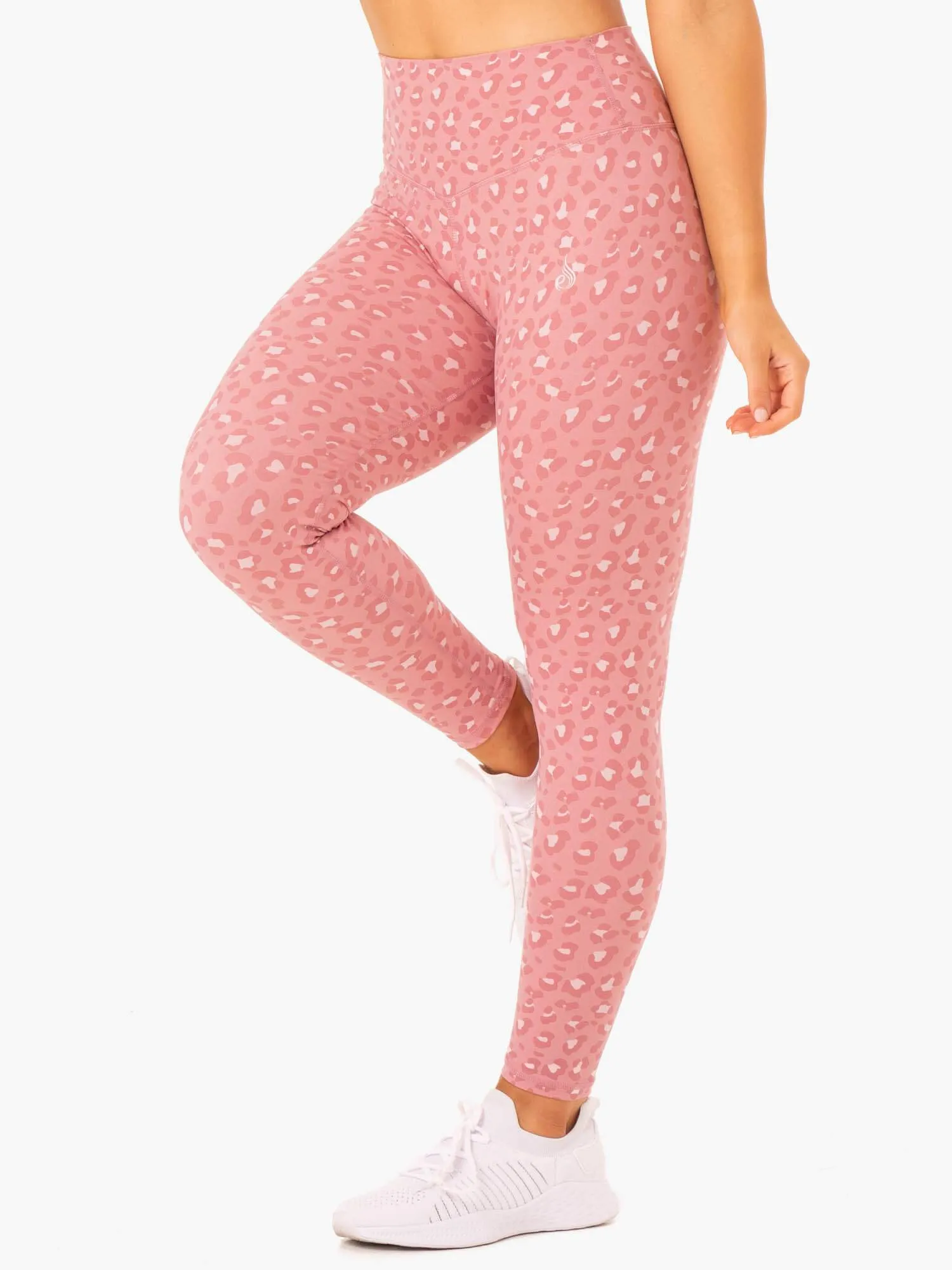 Hybrid Full Length Leggings - Pink Leopard On-the-go wear