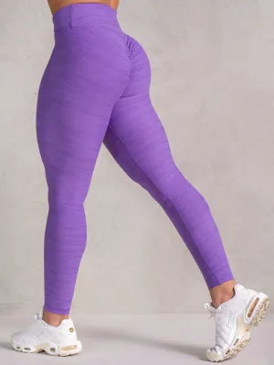 Icon Cross Over Scrunch Leggings - Violet Marl Layer-friendly