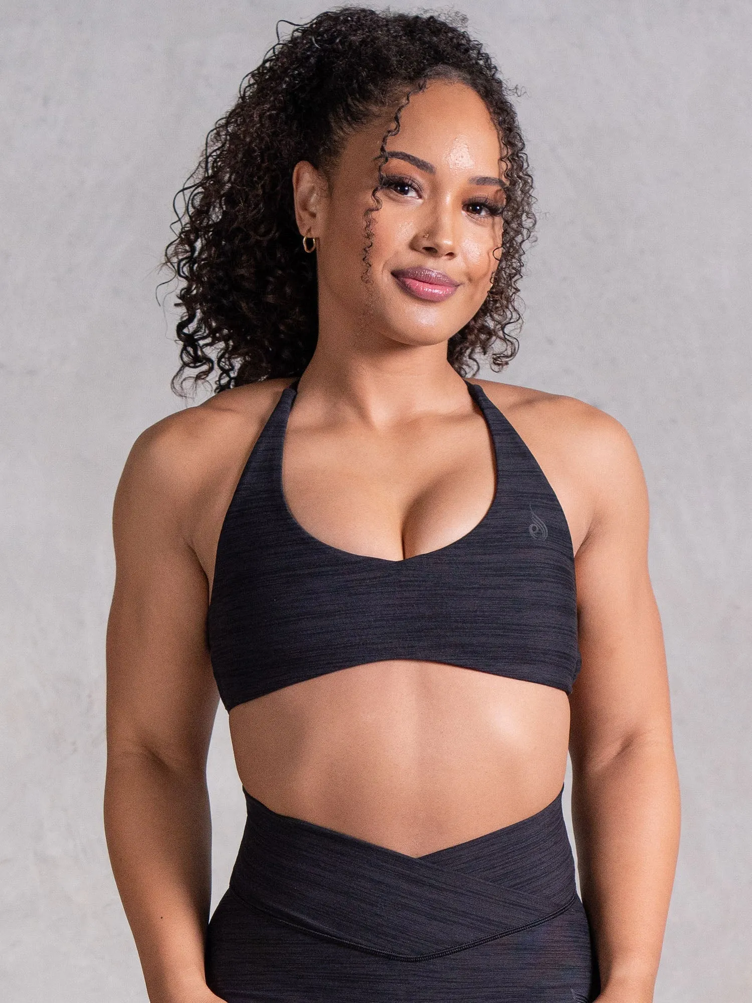 Icon Sports Crop - Black Marl custom style