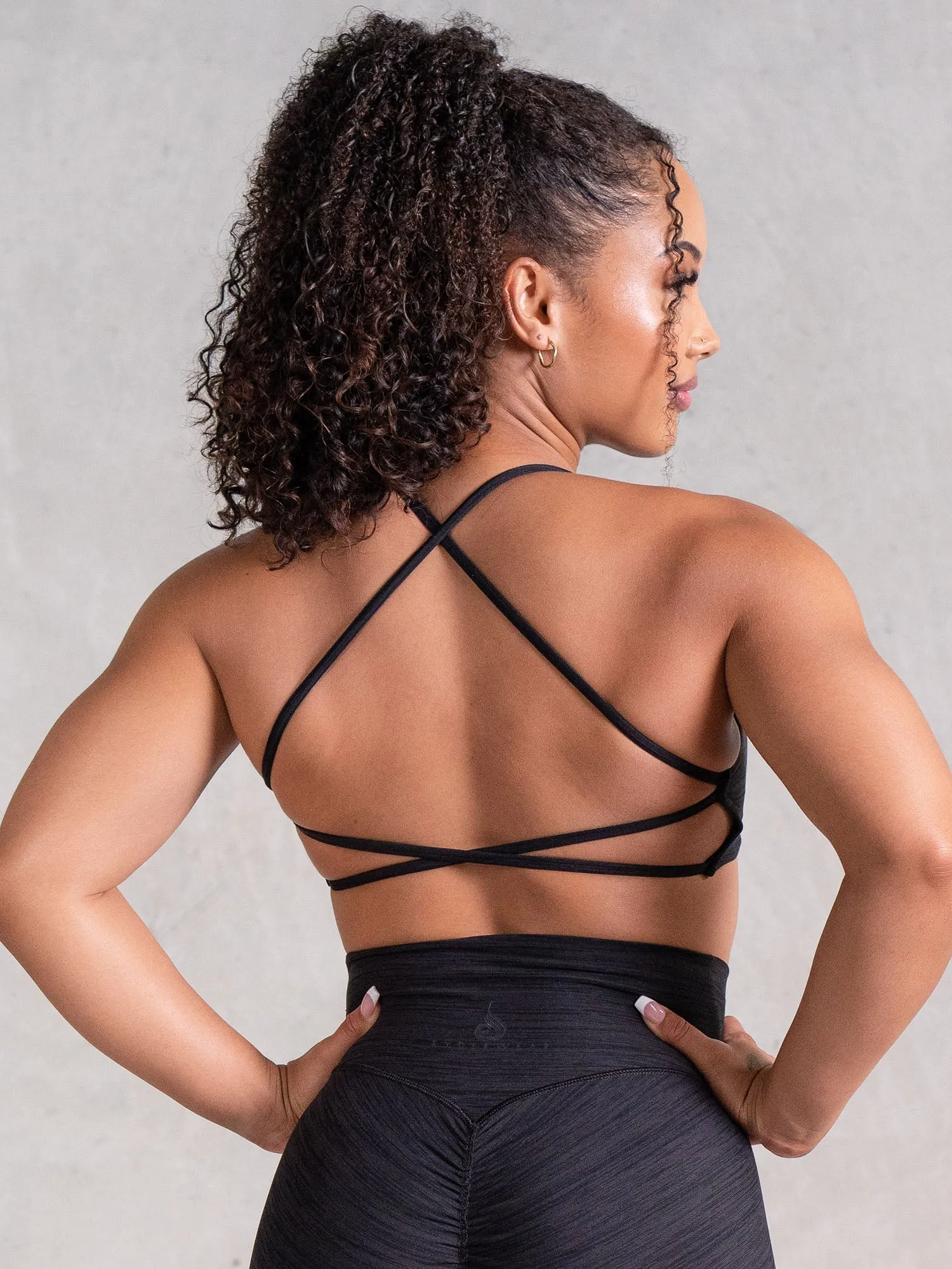 Icon Sports Crop - Black Marl summer cool