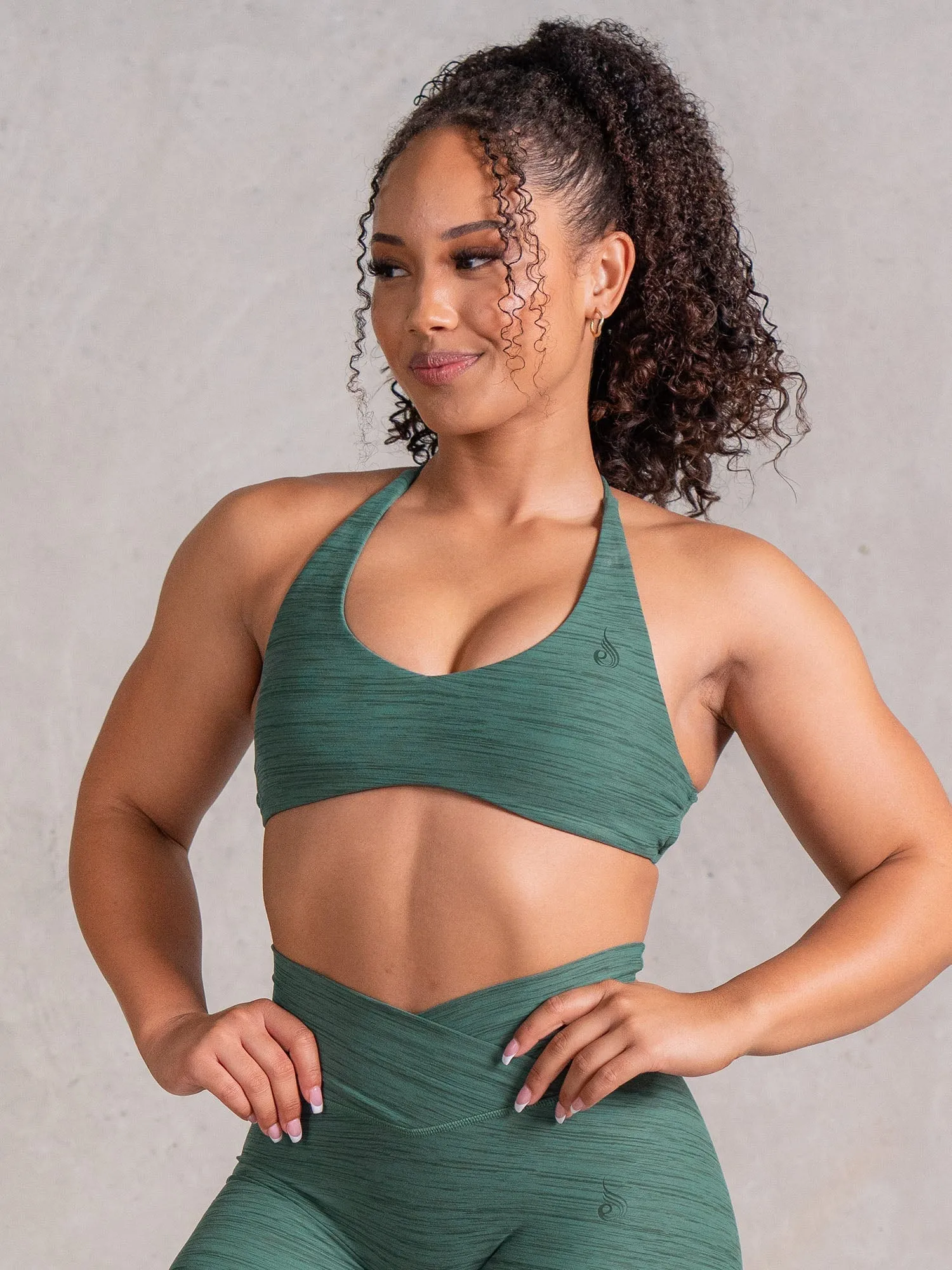 Icon Sports Crop - Fern Marl Body Fit
