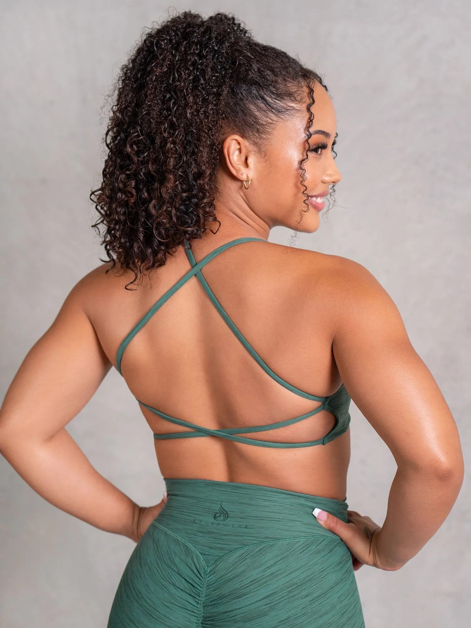 Icon Sports Crop - Fern Marl soft skin