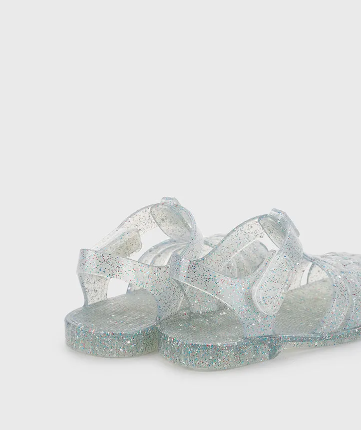 Igor 10329-386 Clasica Cristal Sandals, Tr.Transparente Multi Glitter Wild Trail