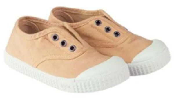 Igor Berri Boy's and Girl's Laceless Canvas Shoes - Apricot clean edge