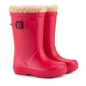 Igor Boy's & Girl's Splash Euri Borreguito Lined Rain Boots, Rojo hard core