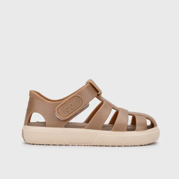 Igor Boy's And Girl's Bay Sandals - Taupe Summer Mood