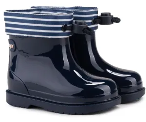 Igor Boy's and Girl's Bimbi Navy Rain Boots, Navy Blue cold proof