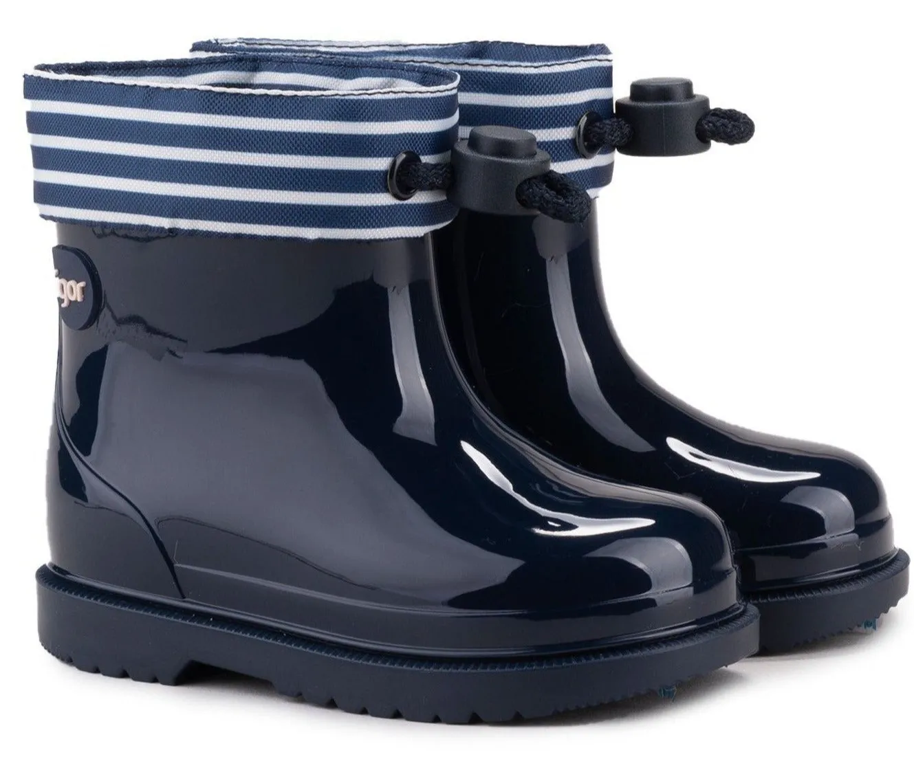 Igor Boy's and Girl's Bimbi Navy Rain Boots, Navy Blue tough charm