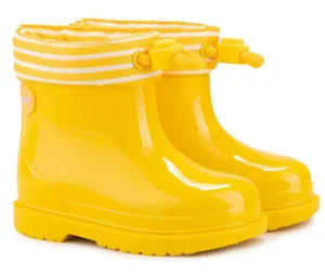 Igor Boy's and Girl's Bimbi Navy Rain Boots, Yellow comfort luxe