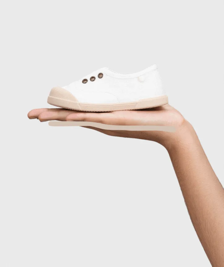 Igor Boy's And Girl's Lona Laceless Shoes - Blanco comfy edge