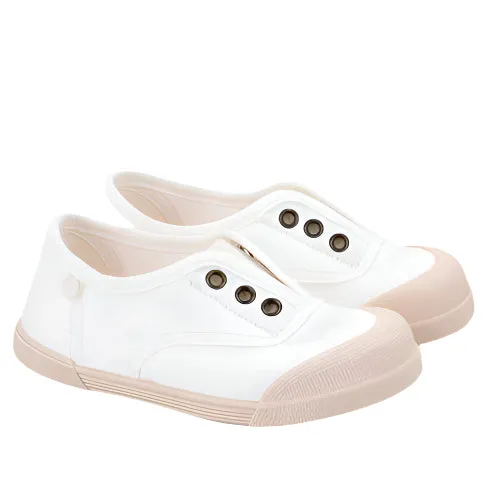 Igor Boy's And Girl's Lona Laceless Shoes - Blanco daily move