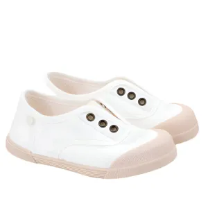 Igor Boy's And Girl's Lona Laceless Shoes - Blanco daily move