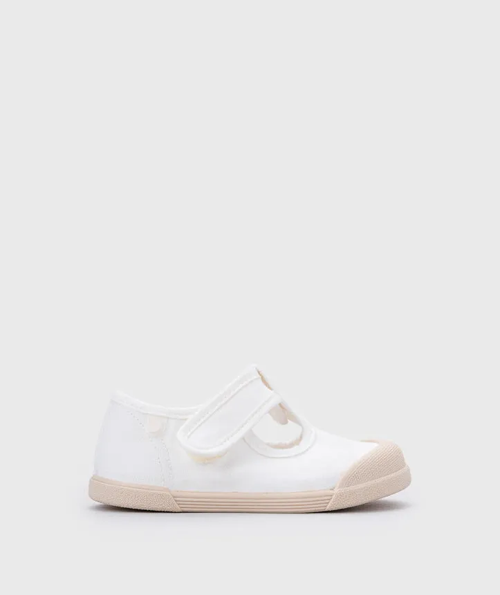 Igor Boy's And Girl's Lona Pepito Shoes - Blanco no lace
