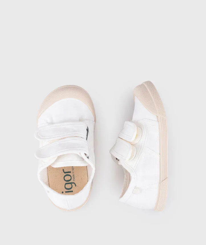 Igor Boy's and Girl's Lona V Shoes, Blanco cool feet