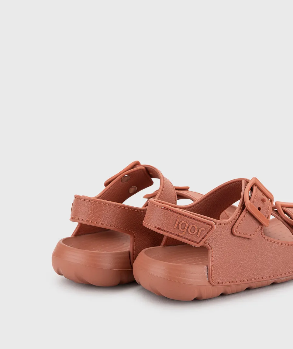 Igor Boy's and Girl's Maui MC Sandals, Terracota Coastal Style