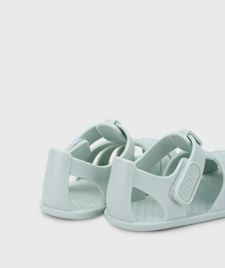 Igor Boy's And Girl's Nemo Solid Sandals - Menta Pool Party