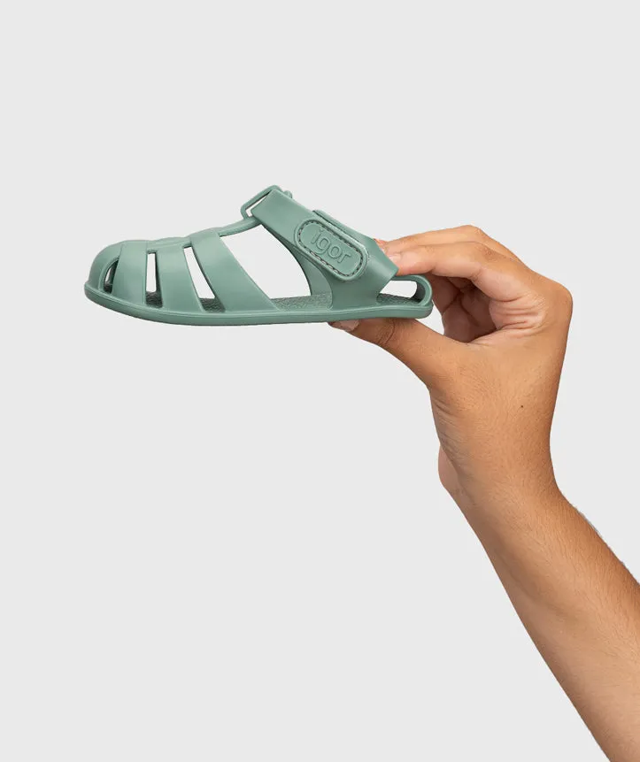 Igor Boy's and Girl's Nemo Solid Sandals, Nuevo Verde Soft Motion