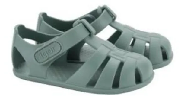 Igor Boy's and Girl's Nemo Solid Sandals, Nuevo Verde Sunlight Walk